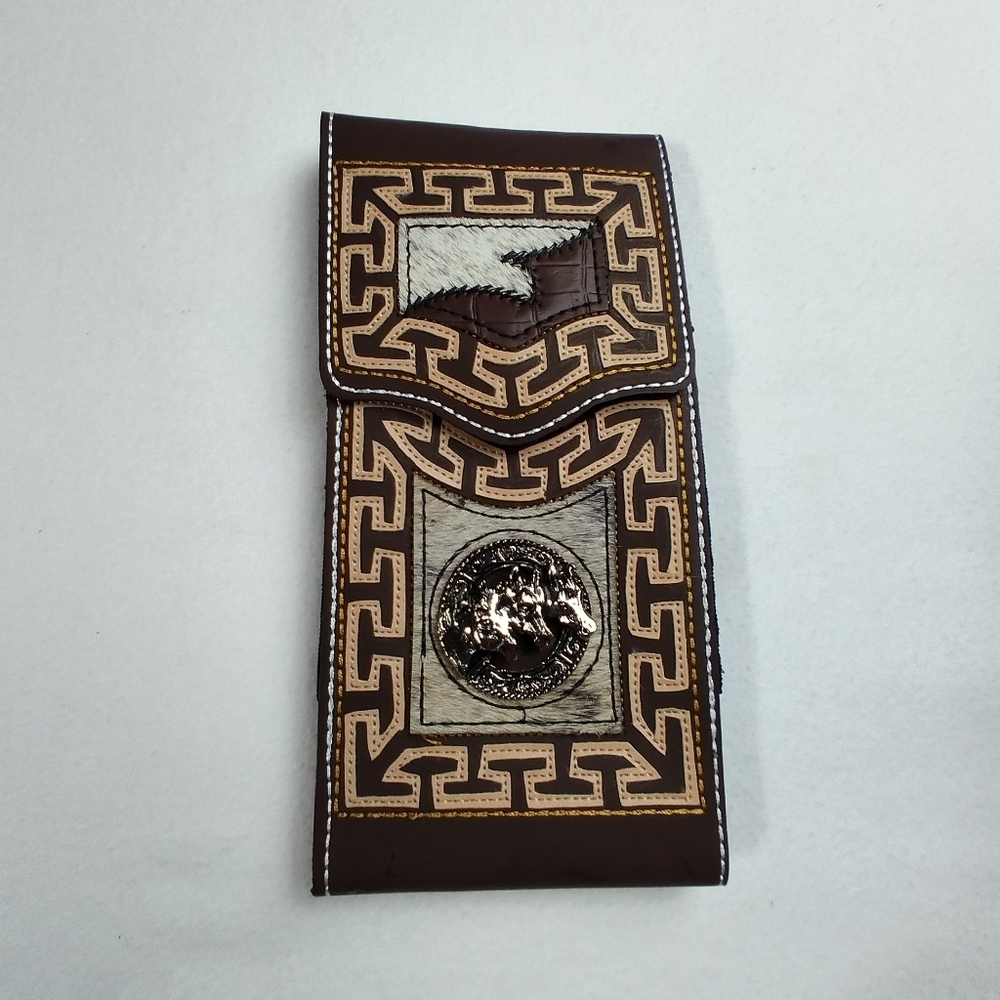 WESTERN LEATHER CELL PHONE CASE, FUNDA VAQUERA DE CUERO COWBOY RODEO‎ PHONE CASE